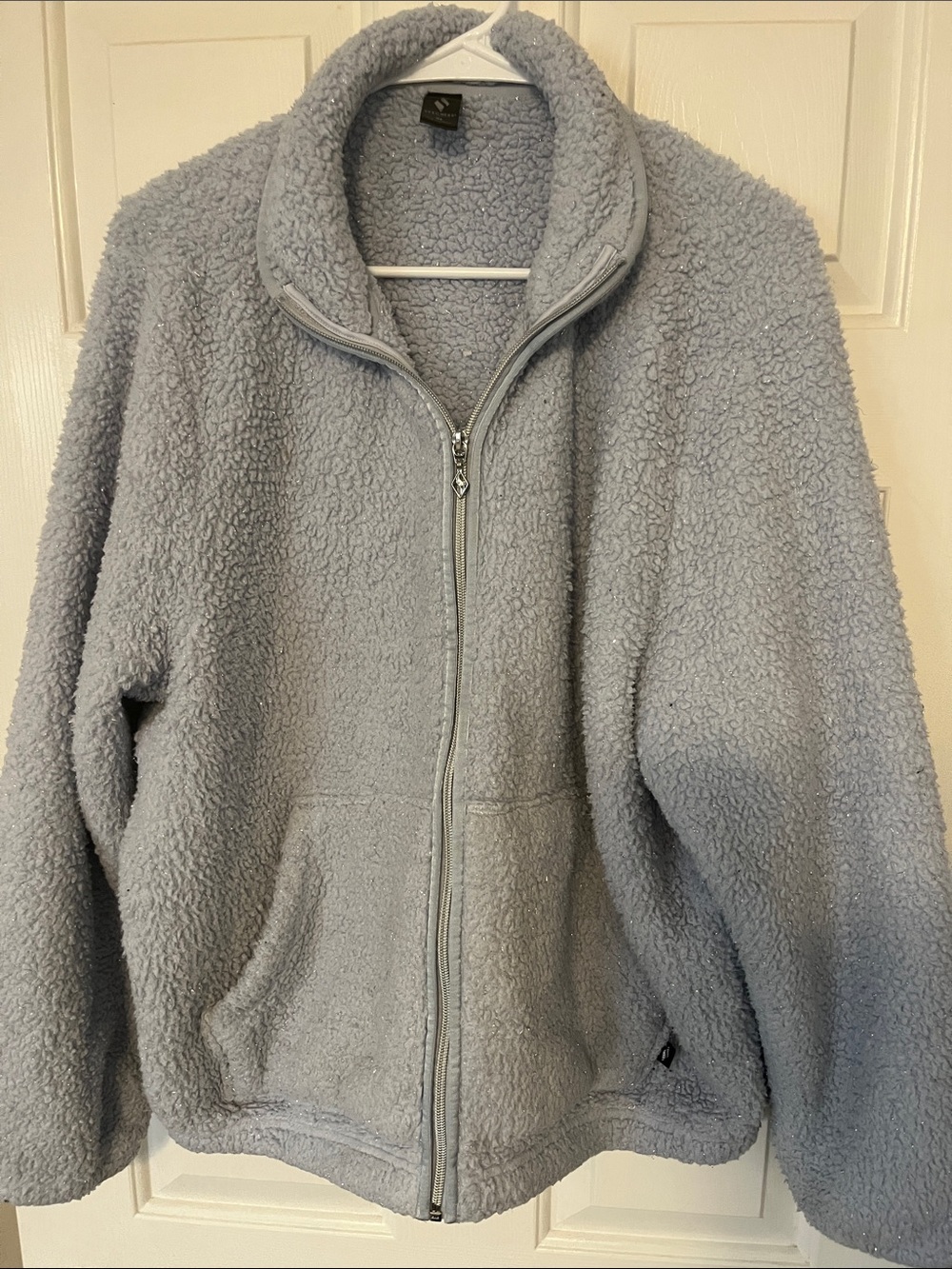 Skechers Light Gray Sherpa Zip Jacket